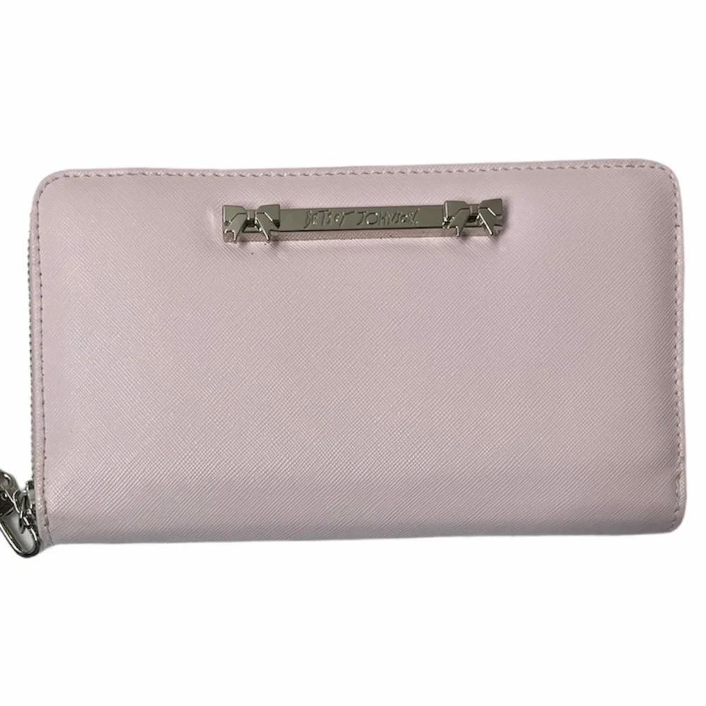 Betsy Johnson Bow Wallet Wristlet Delicate Pastel Pink Luxury Designer Purse